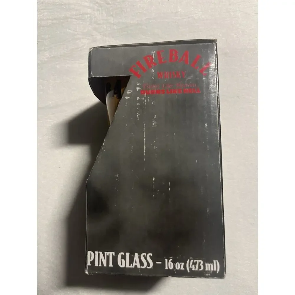 Fireball Cinnamon Whisky Pint Glass 16 oz Collectible Barware 2019 Boxed